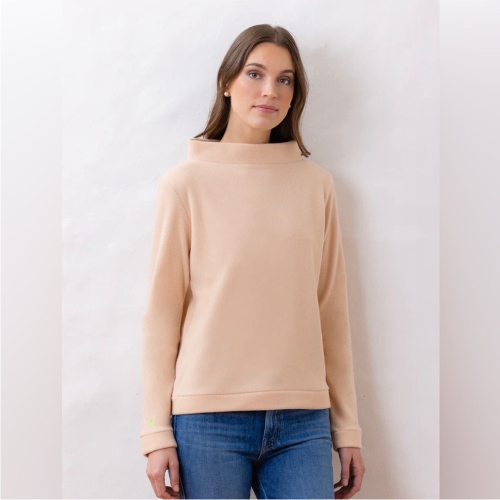 Dudley Stephens Brighton Boatneck Terry Fleece Top Natural Blush Tuckernuck